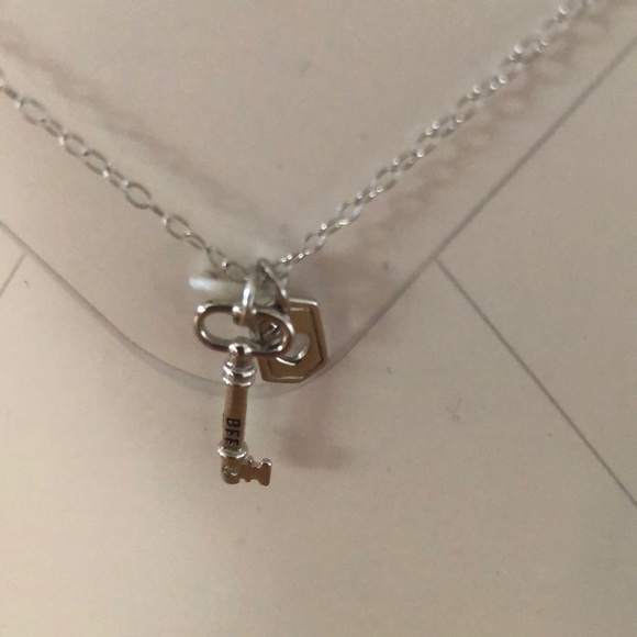 Sterling silver key necklace BFF - Picture 2 of 5